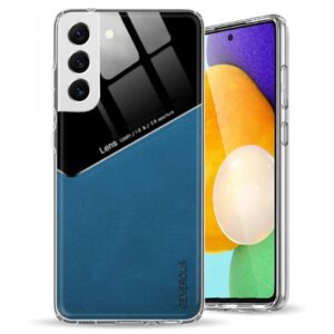 Θήκη για Samsung Galaxy S22 Leather Lens Case Πετρόλ