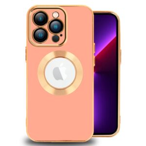 Θήκη Σιλικόνης για Apple iPhone 12 Pro συμβατή με φορτιστή MagSafe Σομόν