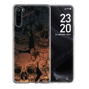 Θήκη για Xiaomi Redmi Note 8 Skull Flowers D2